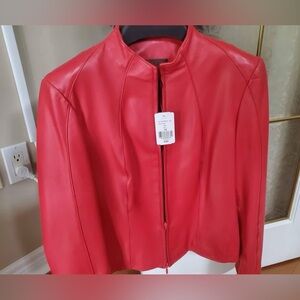 New with tag Coral Danier leather jacket, XS